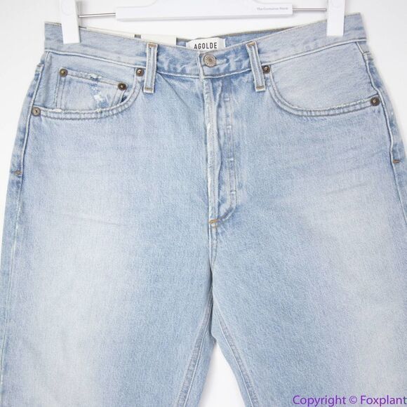 NEW Agolde Riley High Rise Straight Crop jeans in Clear Skies, size 29‎ - Picture 4 of 16